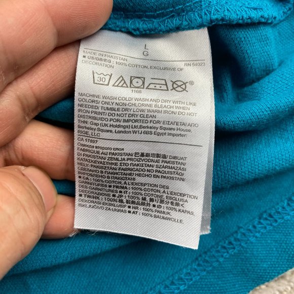 Banana Republic Polo Shirt Men Large L Blue Green Embroidered Elephant Logo Golf - Picture 5 of 10